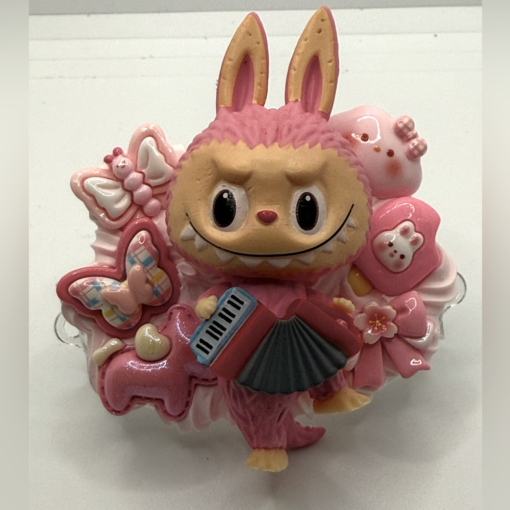 Pink Labubu Adjustable Phone Clip